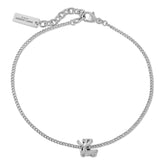 Saint Laurent Monogram Twist Silver Metal Chain Bracelet