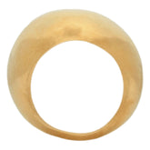 Saint Laurent Oversized Egg Ring in Polished Gold-Tone Metal Size 5