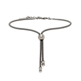 Saint Laurent Silver Bolo Tie Chain Bracelet Large