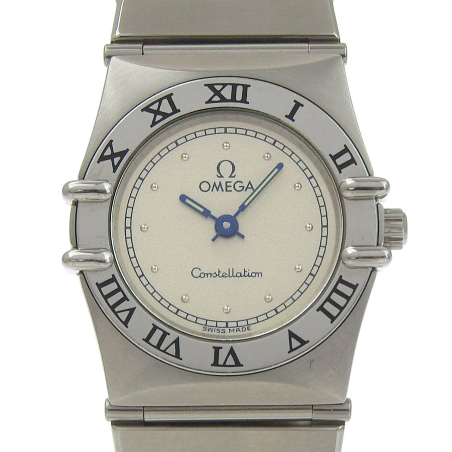 Omega Constellation Mini Women's Watch, Stainless Steel, Quartz, Analog, Silver Dial.