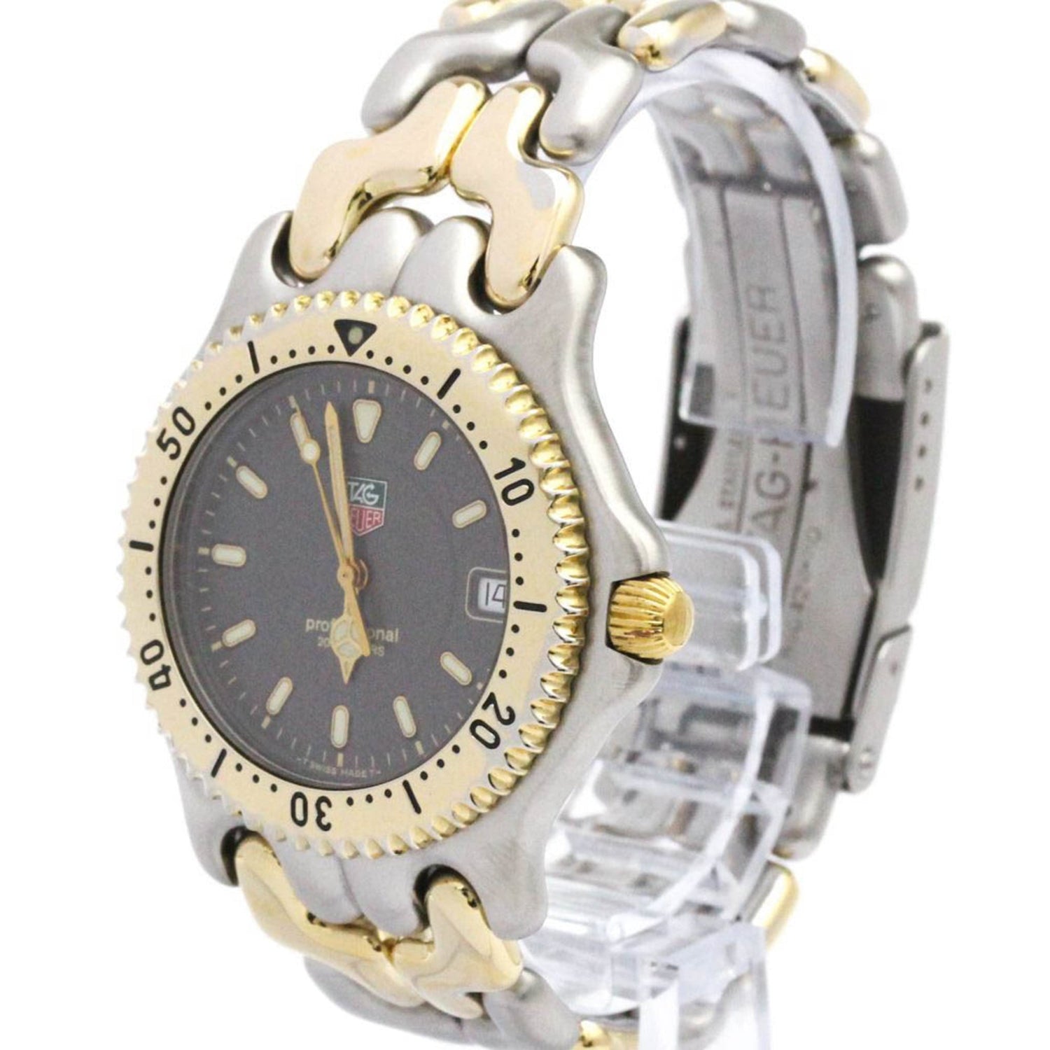 TAG HEUER Sel Professional 200M Gold Plated Steel Watch WG1120 Polished