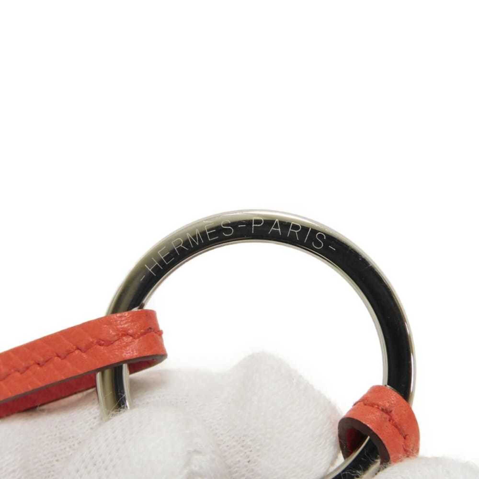 Hermes HERMES Necklace Heart Bell Clochette Coup Random Logo Ring Petit H Taurillon Clemence Chevre H1070518 Men's Women's — Like New