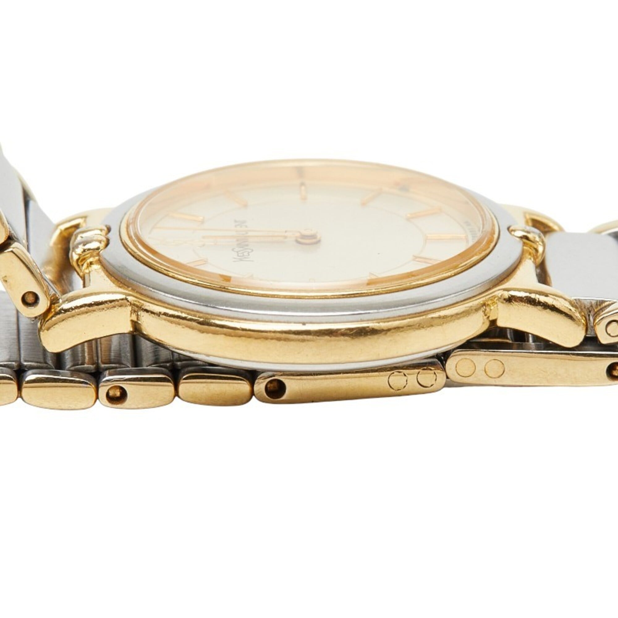 Saint Laurent x Citizen watch, model 2200-228481, Japanese quartz movement, gold dial, stainless steel, ladies' watch — Good