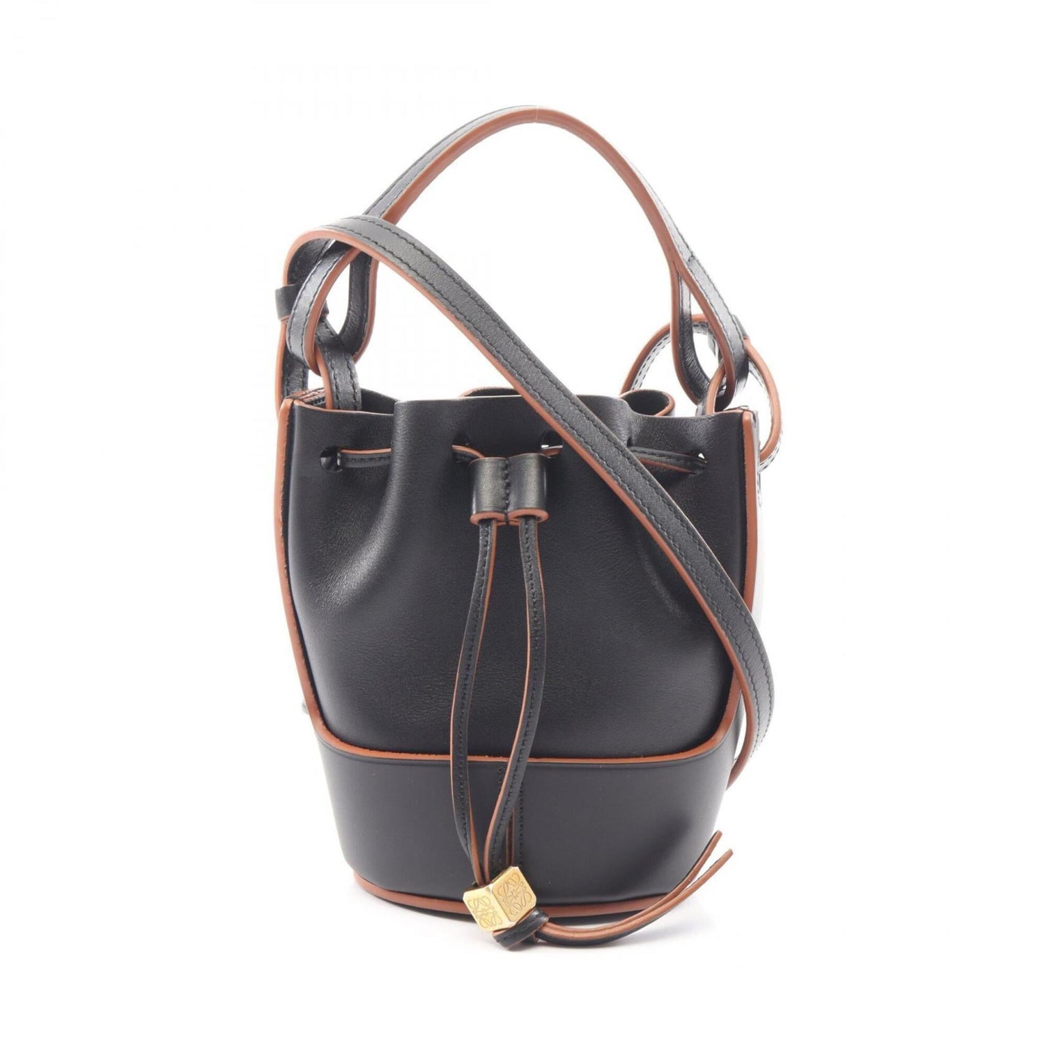 Loewe Balloon Bag Nano 2-Way Shoulder Bag/Handbag Leather Women's Black A710R85X01