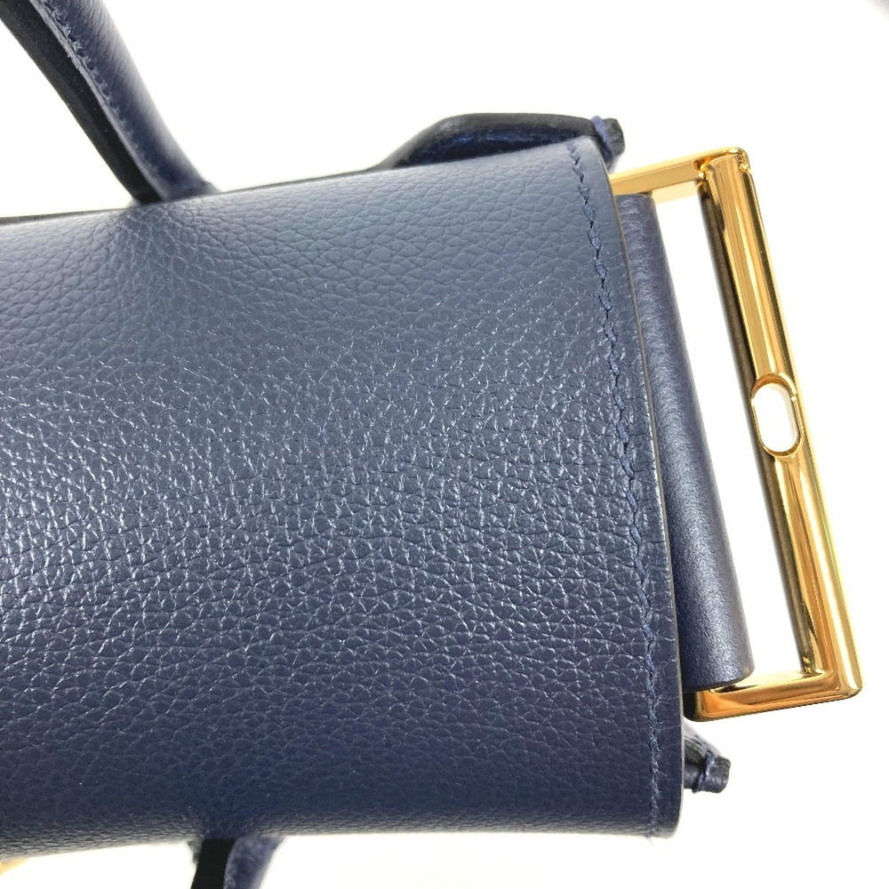 HERMES New Drug 22 Tote Bag, Crossbody Handbag, Shoulder Evercolor, Men's/Women's, Navy, Like — Like New