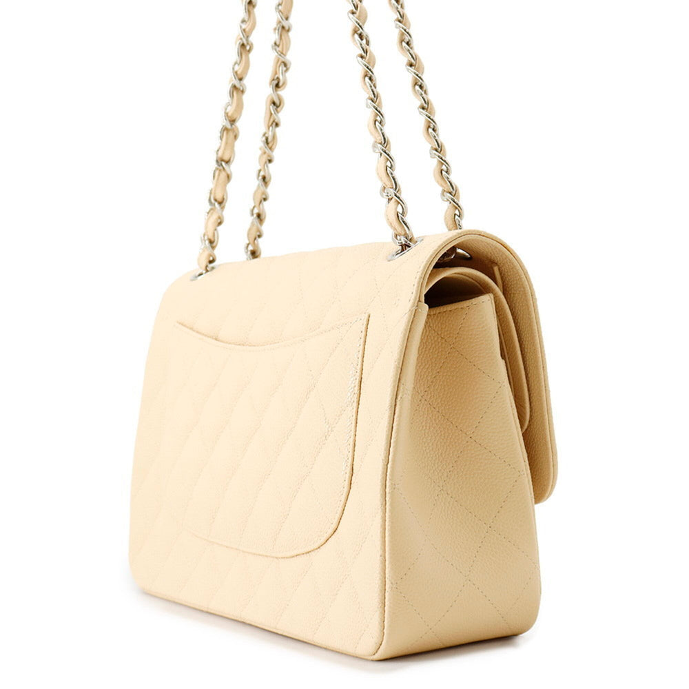 Chanel Chain Shoulder Bag Matelassé 30 Coco Mark Caviar Skin A58600 CHANEL Large Handbag Women's — Like New