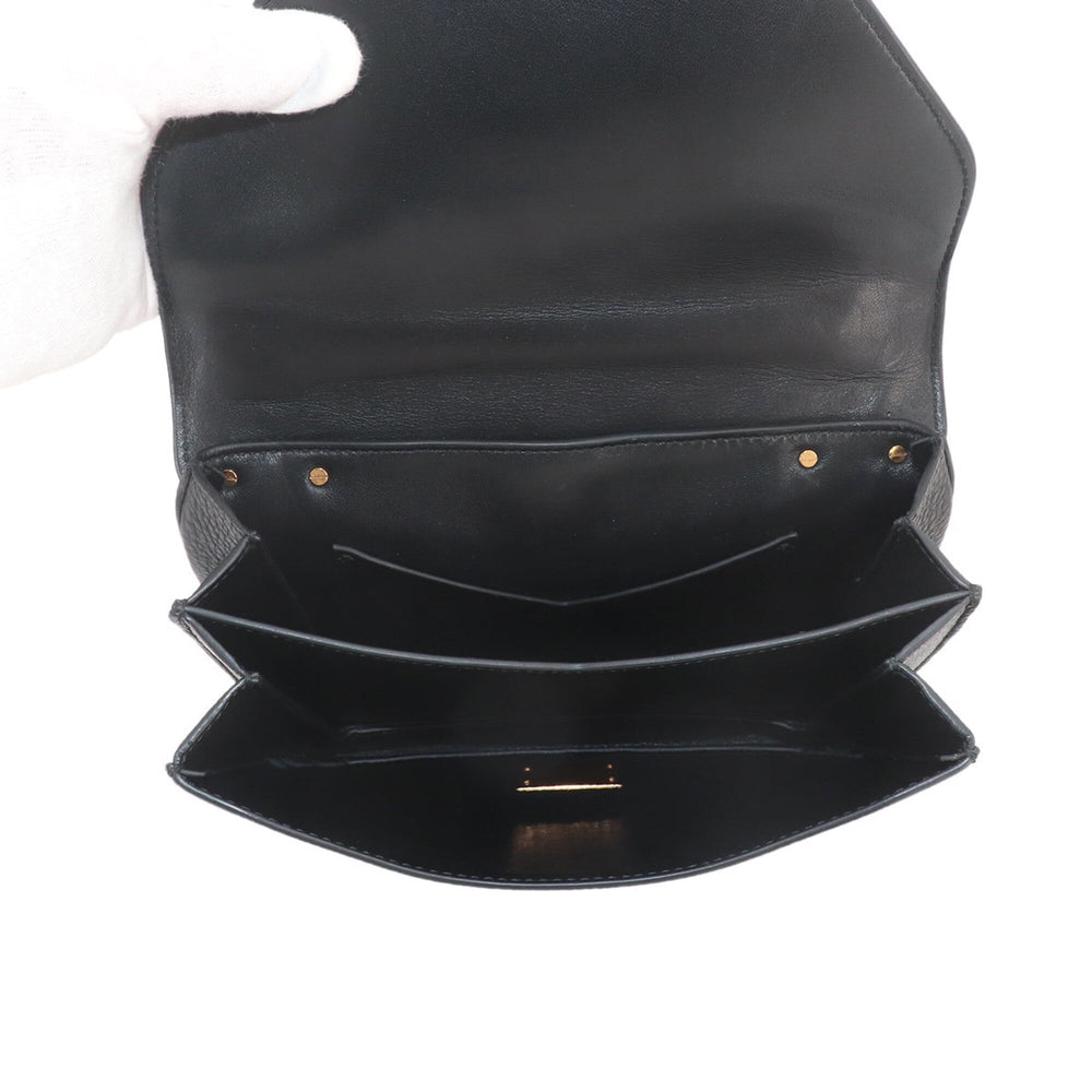 Bottega Veneta Mount 2-way Chain Hand/Shoulder Handbag, Leather, Black, 667399, Gold Hardware — Like New