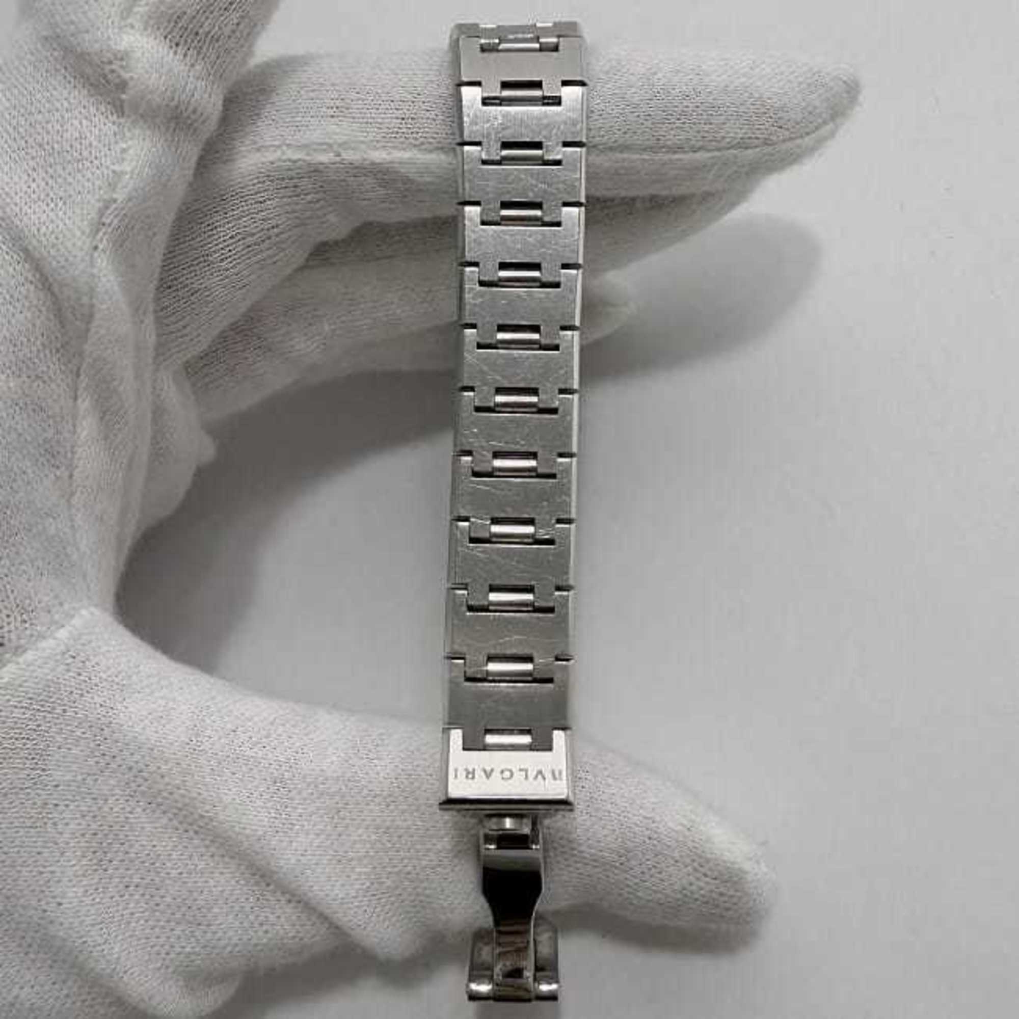 Bvlgari Watch f-21814 Black Silver BB23SS Ladies SS Quartz BVLGARI Dial Battery Operated — Very Good