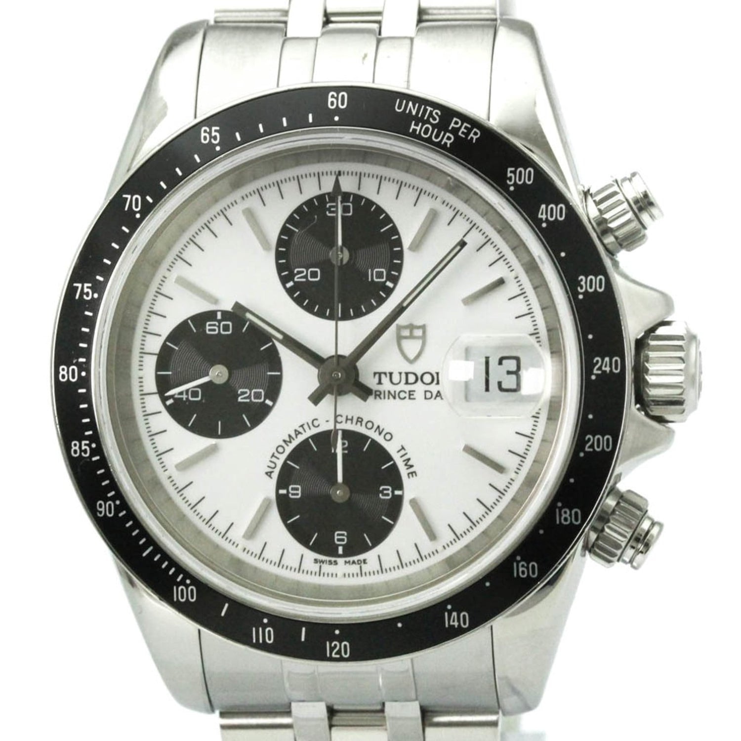 TUDOR Prince Date Chronograph Automatic Mens Watch 79260P Polished