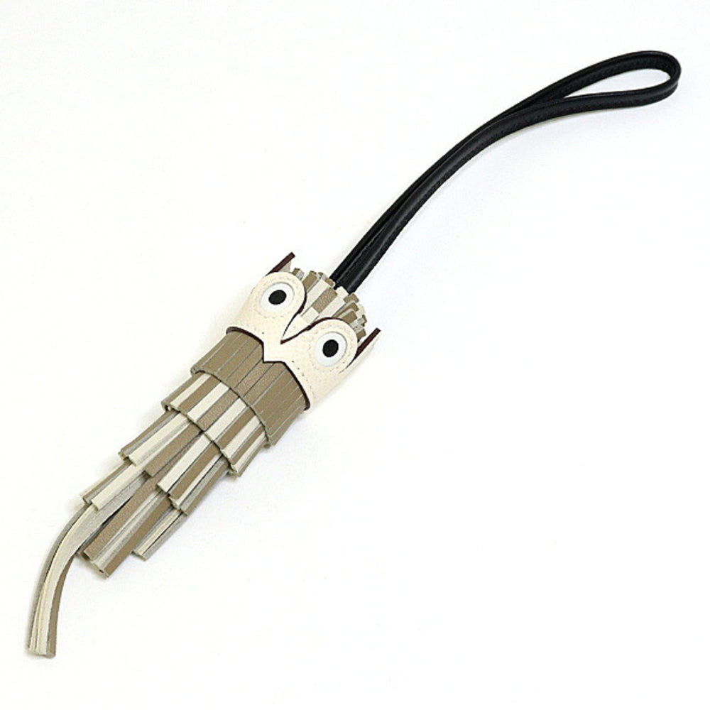 Hermes Bag Charm Chouette Grey Lambskin/Epsom/Swift Owl K Stamp (2025) S — Like New