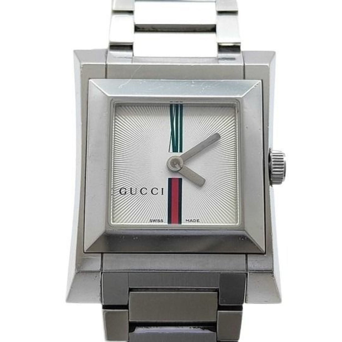 GUCCI Sherry Line 111L Silver Stainless Steel Women's Quartz Watch — Good