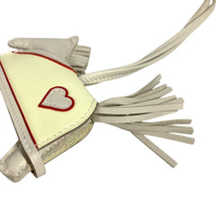 HERMES Hermes Horse Cheval Rodeo Robeo Coeur PM Heart Accessory Bag Charm Keychain Agneau Milo Men's Women's Clé Jaune Milton Rouge Ladue White Like New — New - Store Return