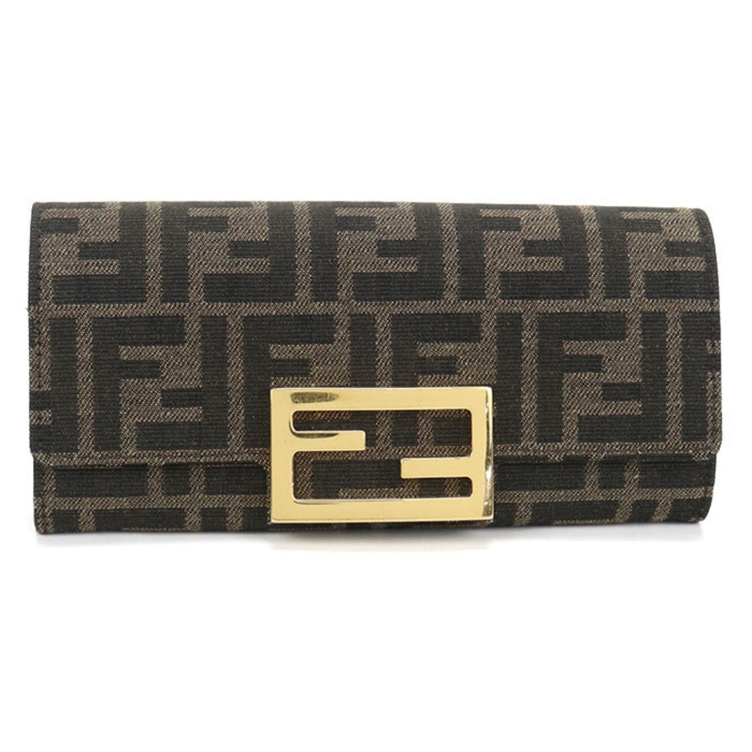 FENDI Continental Wallet, Bi-fold, 8M0251 A98P, Baguette Style, Women's, Brown