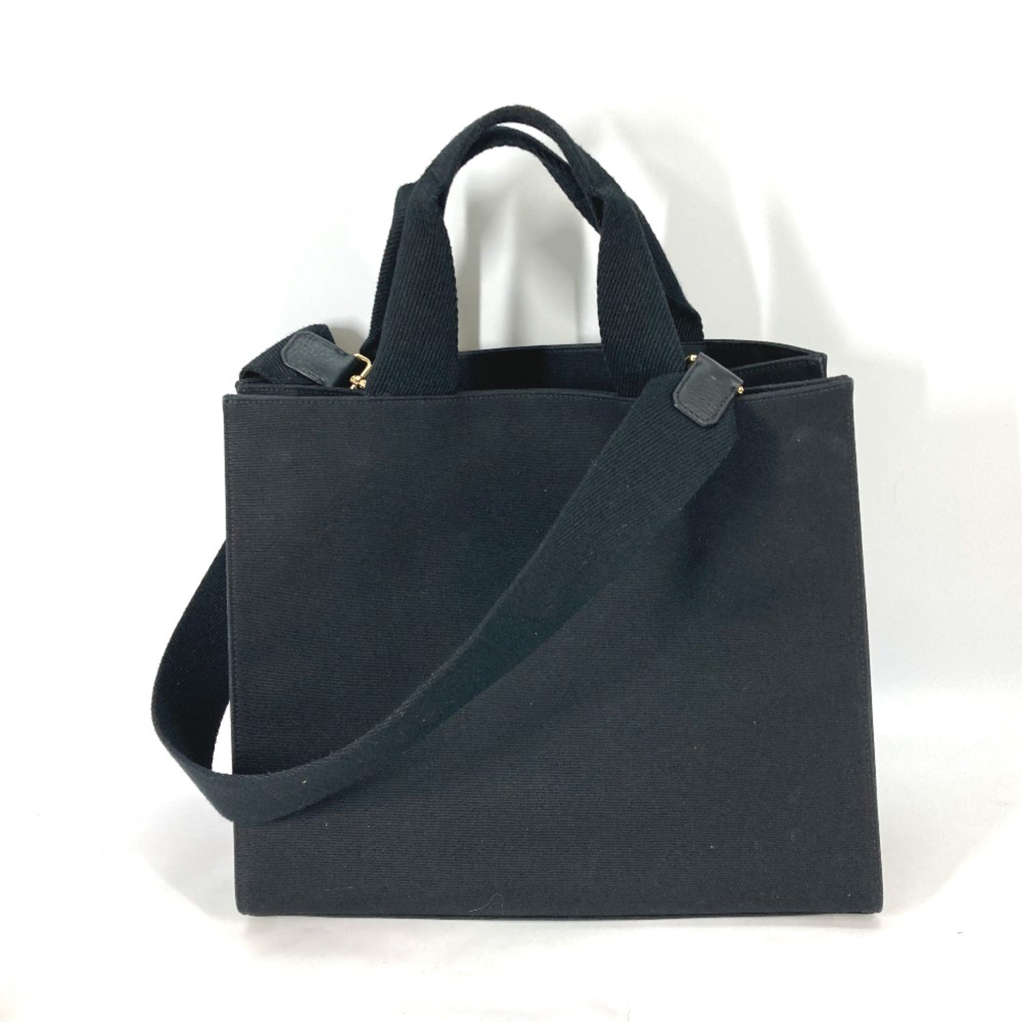 Fendi 8BH395 VERSACE collaboration 2WAY Tote Bag Crossbody Shoulder Bag Black Gold — Like New