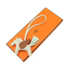 Hermes Rodeo Pegasus PM Accessory Bag Charm, Agneau Milo Swift Leather, Craie Vert Fizz, Gold, B Stamp — New - Store Return