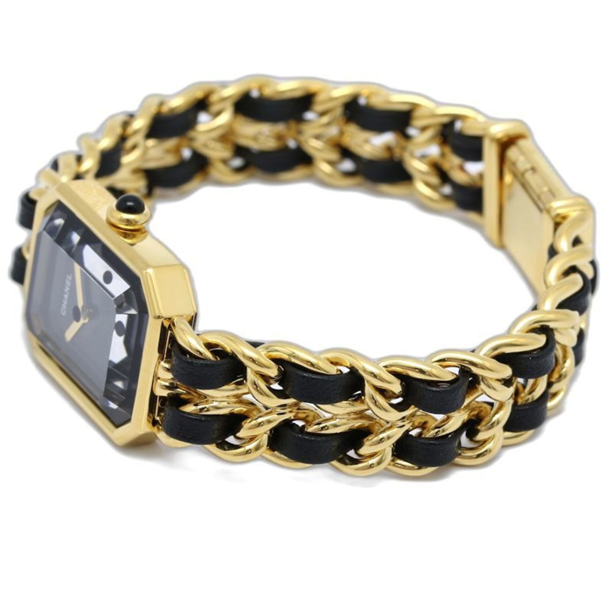 CHANEL Premiere Large Size H0001 483011003 Late Model Women's Watch GP (Gold Plated) x Leather 130522 — Very Good