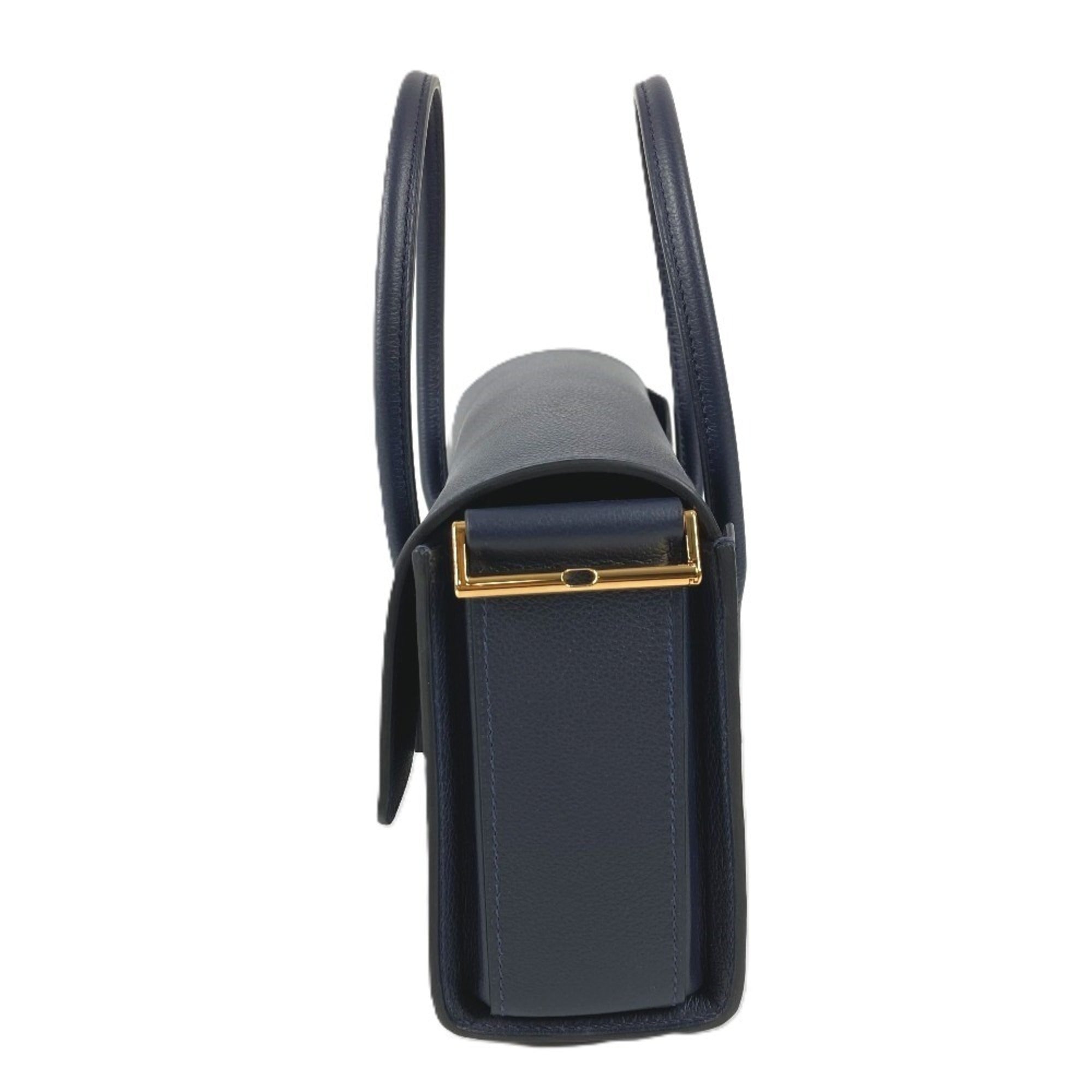 HERMES New Drug 22 Tote Bag, Crossbody Handbag, Shoulder Evercolor, Men's/Women's, Navy, Like — Like New
