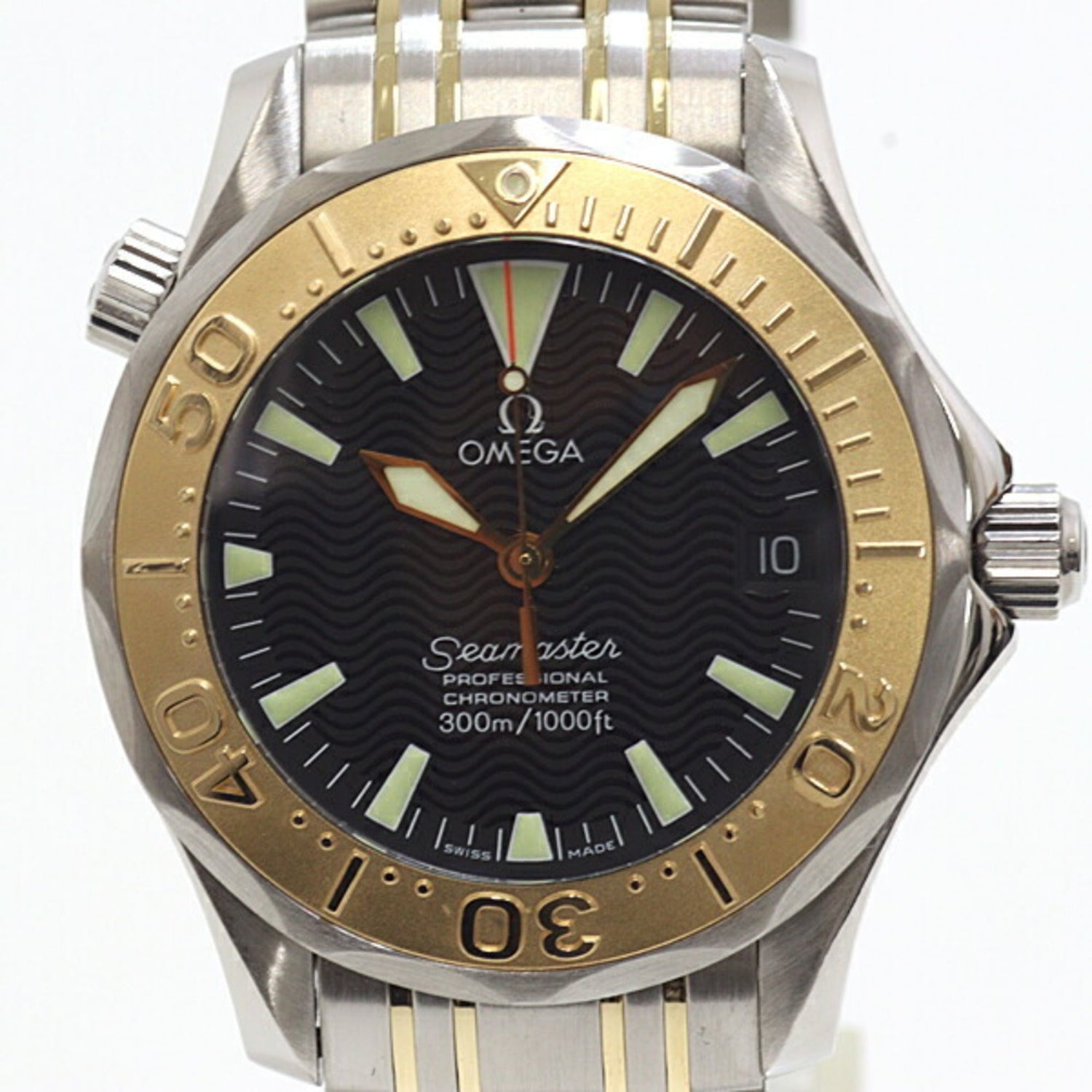 Omega OMEGA 2453.50 Seamaster 300 Professional Boys' Watch SS/YG Black Dial Automatic