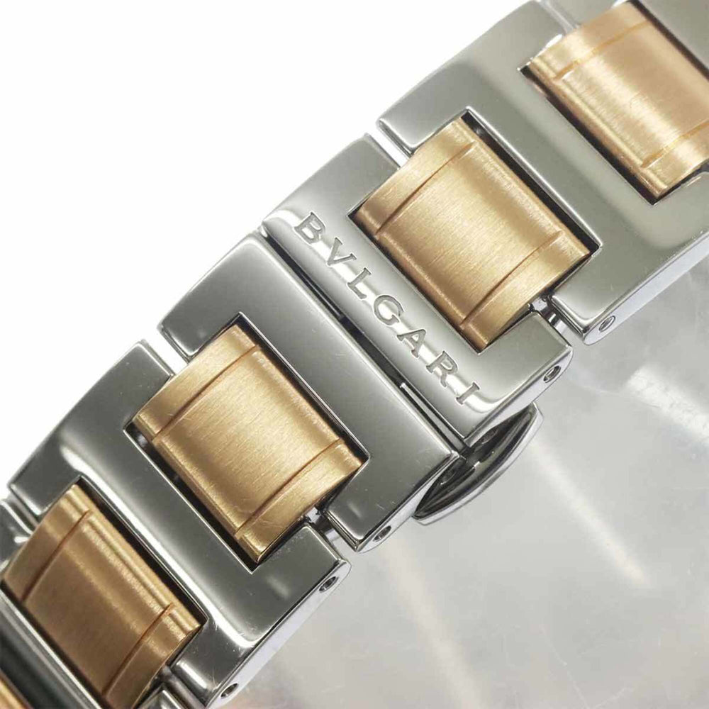 BVLGARI BBL37S Men's Watch PG Pink Gold Date White Automatic Self-winding — Very Good