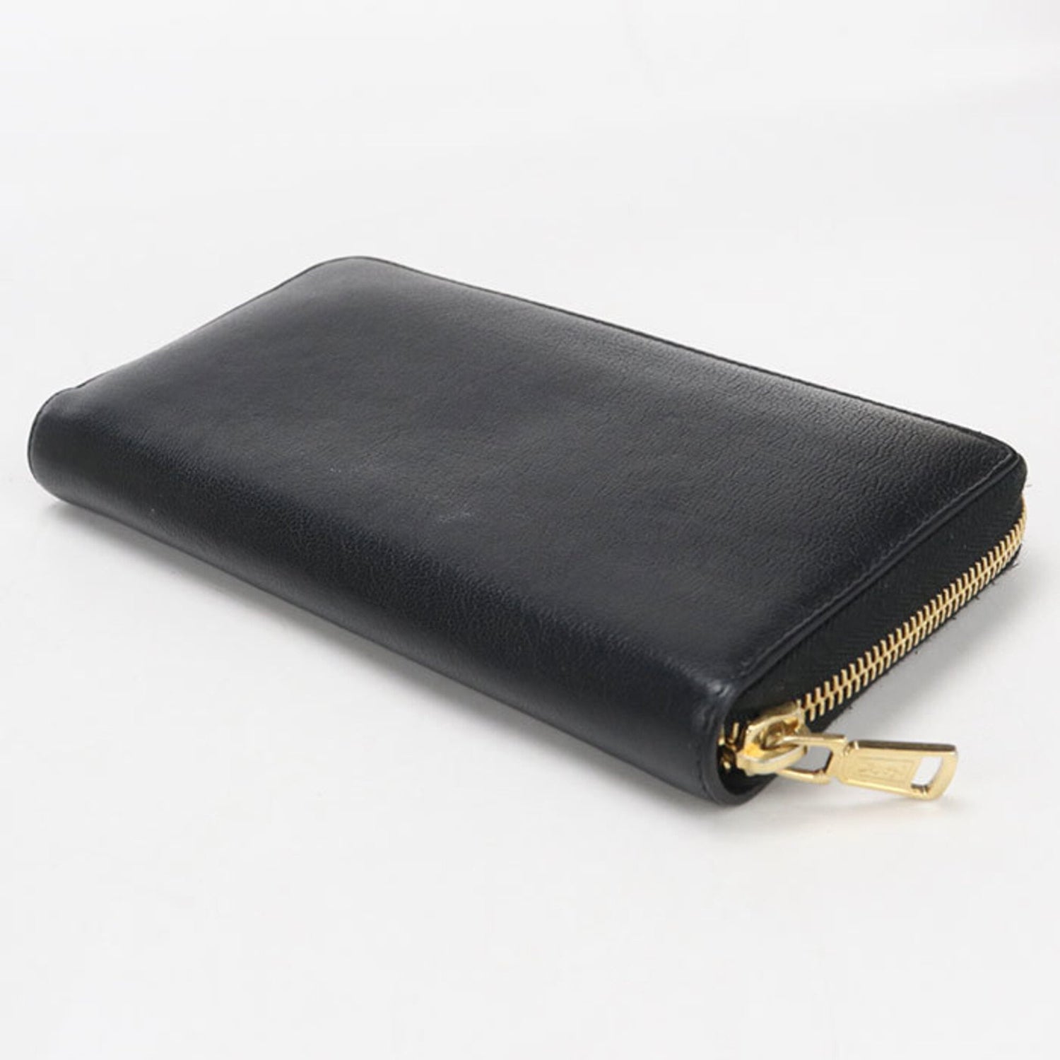 SAINT LAURENT Saint Laurent Long Wallet, Round Zipper, 352904, Full Zip Women's, Black