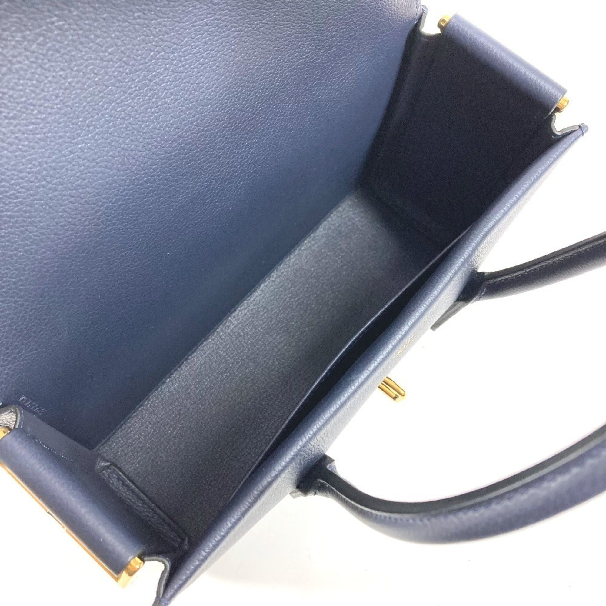 HERMES New Drug 22 Tote Bag, Crossbody Handbag, Shoulder Evercolor, Men's/Women's, Navy, Like — Like New