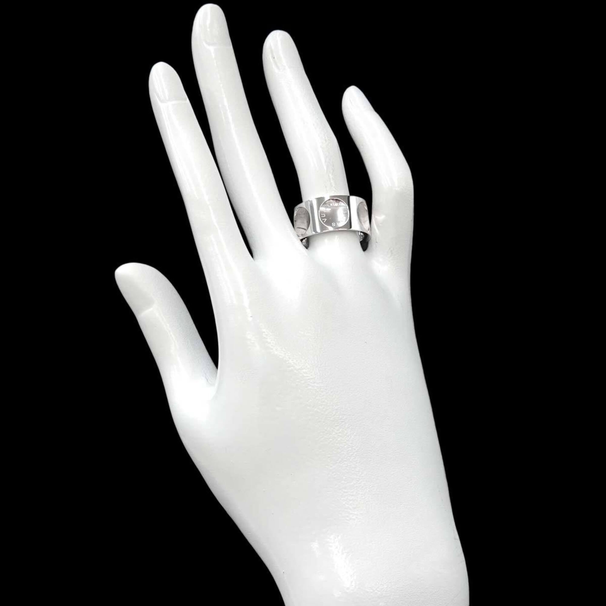 Louis Vuitton Petit Bague Empreinte Ring #53, 18K WG (White Gold 750) — Like New