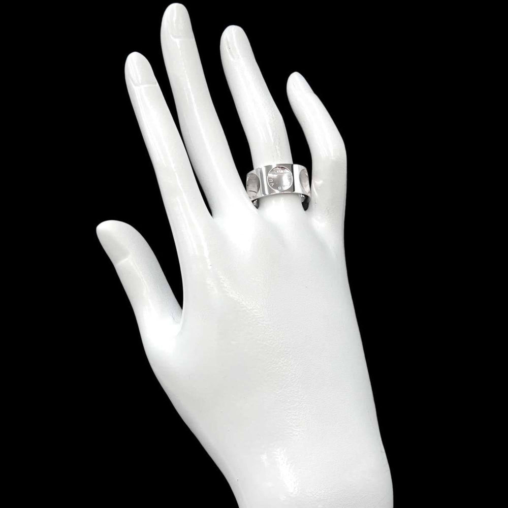 Louis Vuitton Petit Bague Empreinte Ring #53, 18K WG (White Gold 750) — Like New