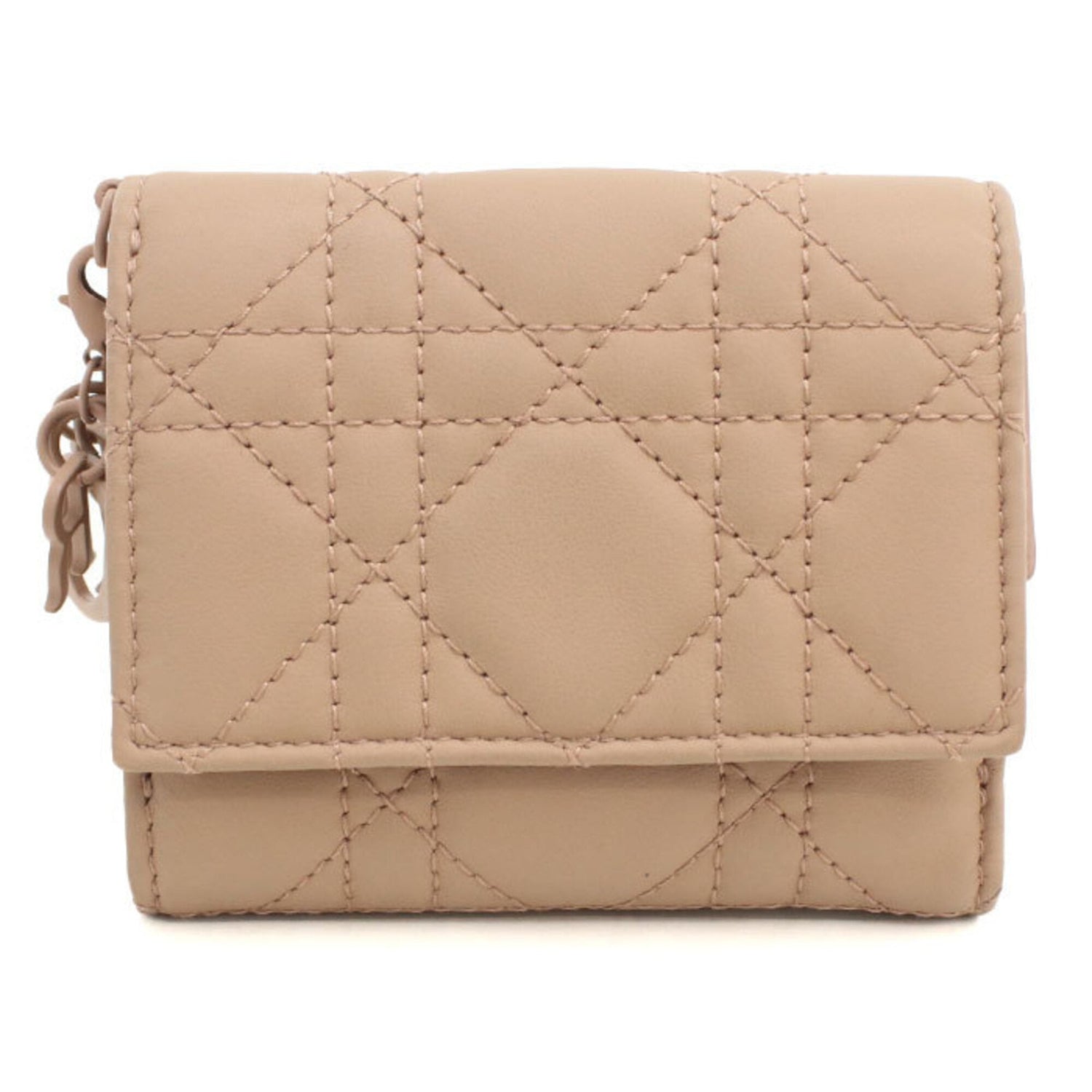 Christian Dior DIOR Dior Tri-fold Wallet S0181ONMJ Lotus Women's Beige