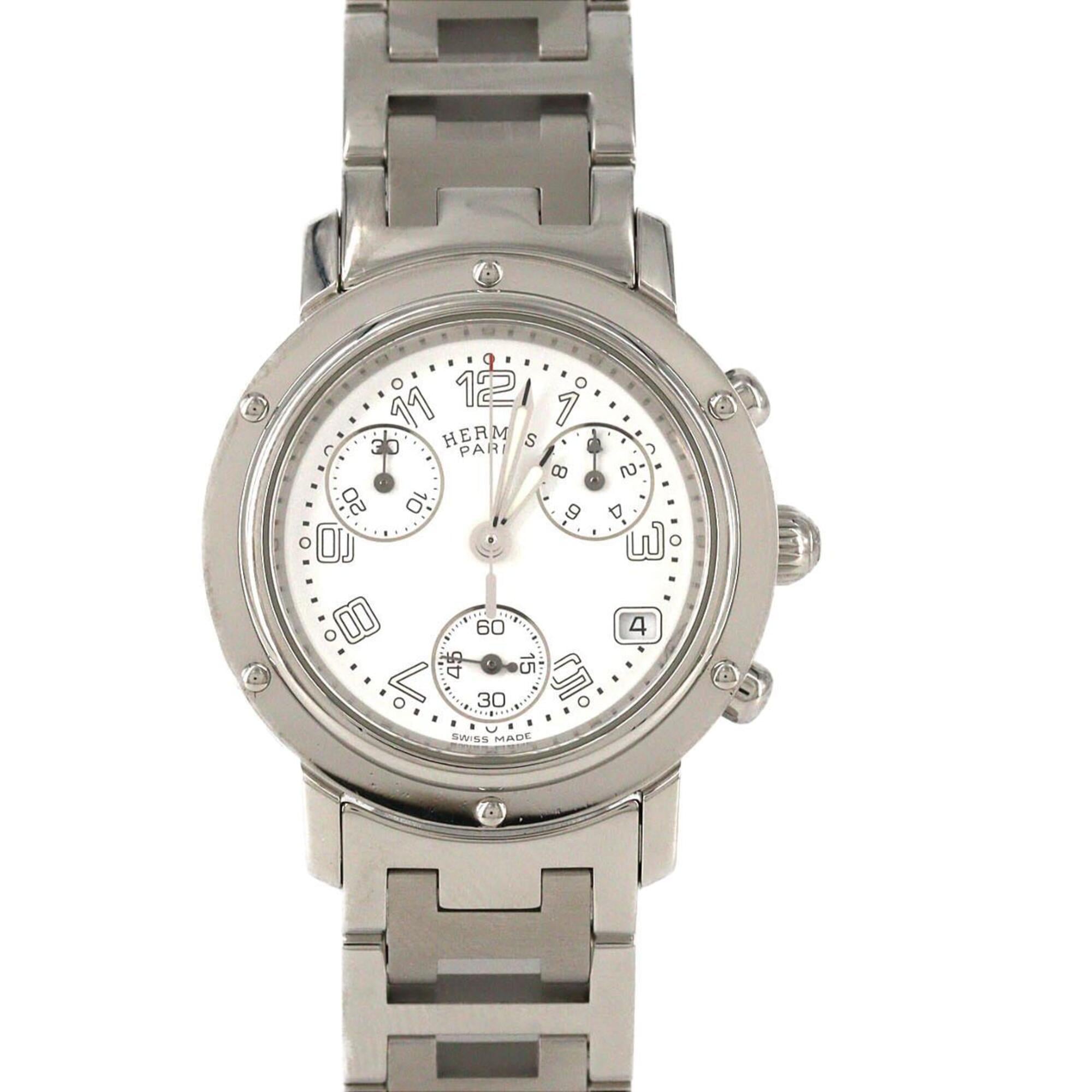Hermes Clipper Chronograph CL1.310 SS Quartz Watch — Very Good