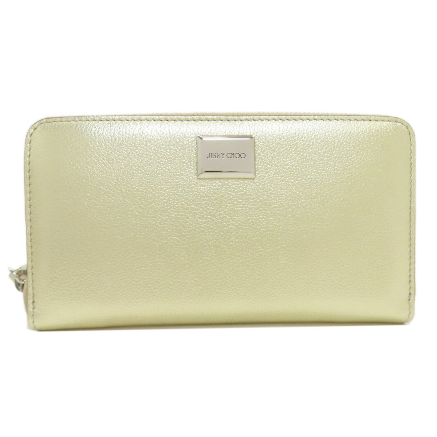 Jimmy Choo Round Zip Long Wallet Leather Women's