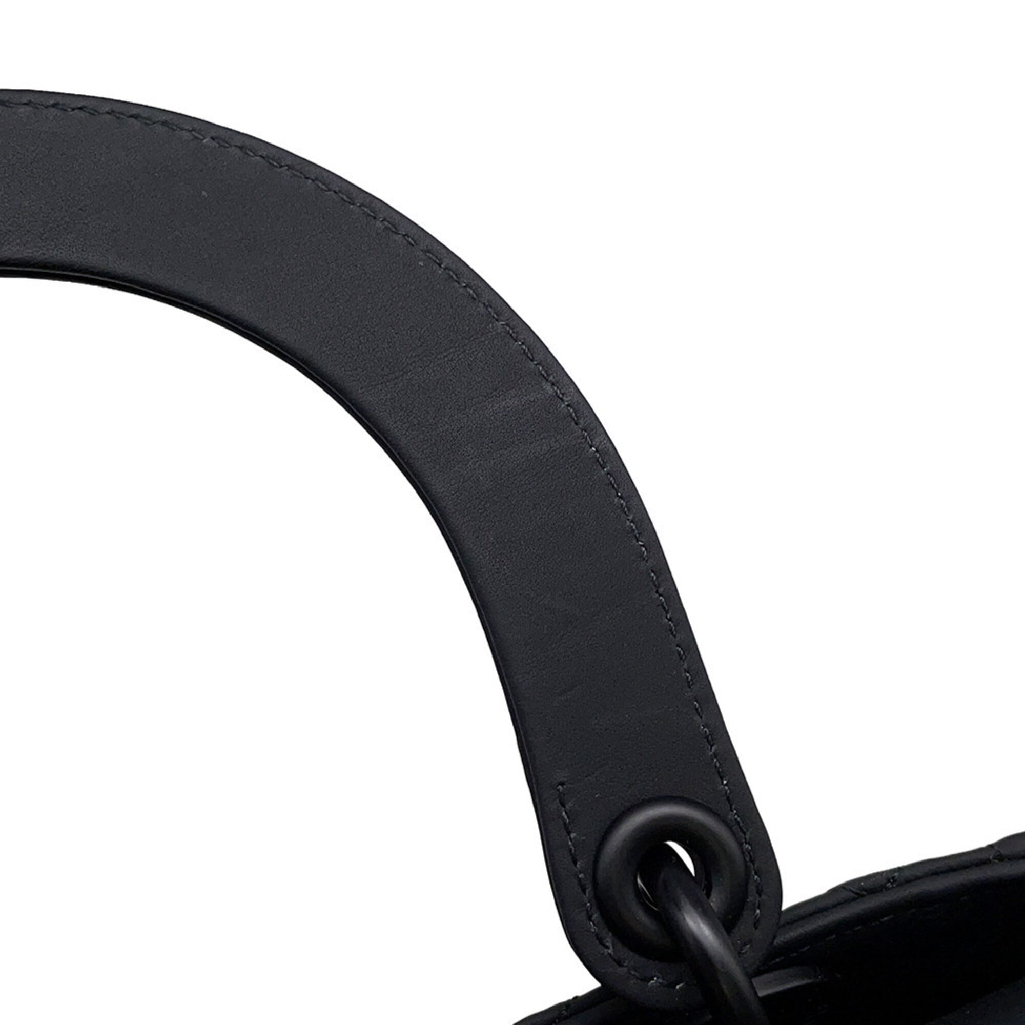 Christian Dior Lady Medium Ultra Matte Calfskin Handbag M0565SLOI_M989 2-way Shoulder Bag Black Women's — Like New