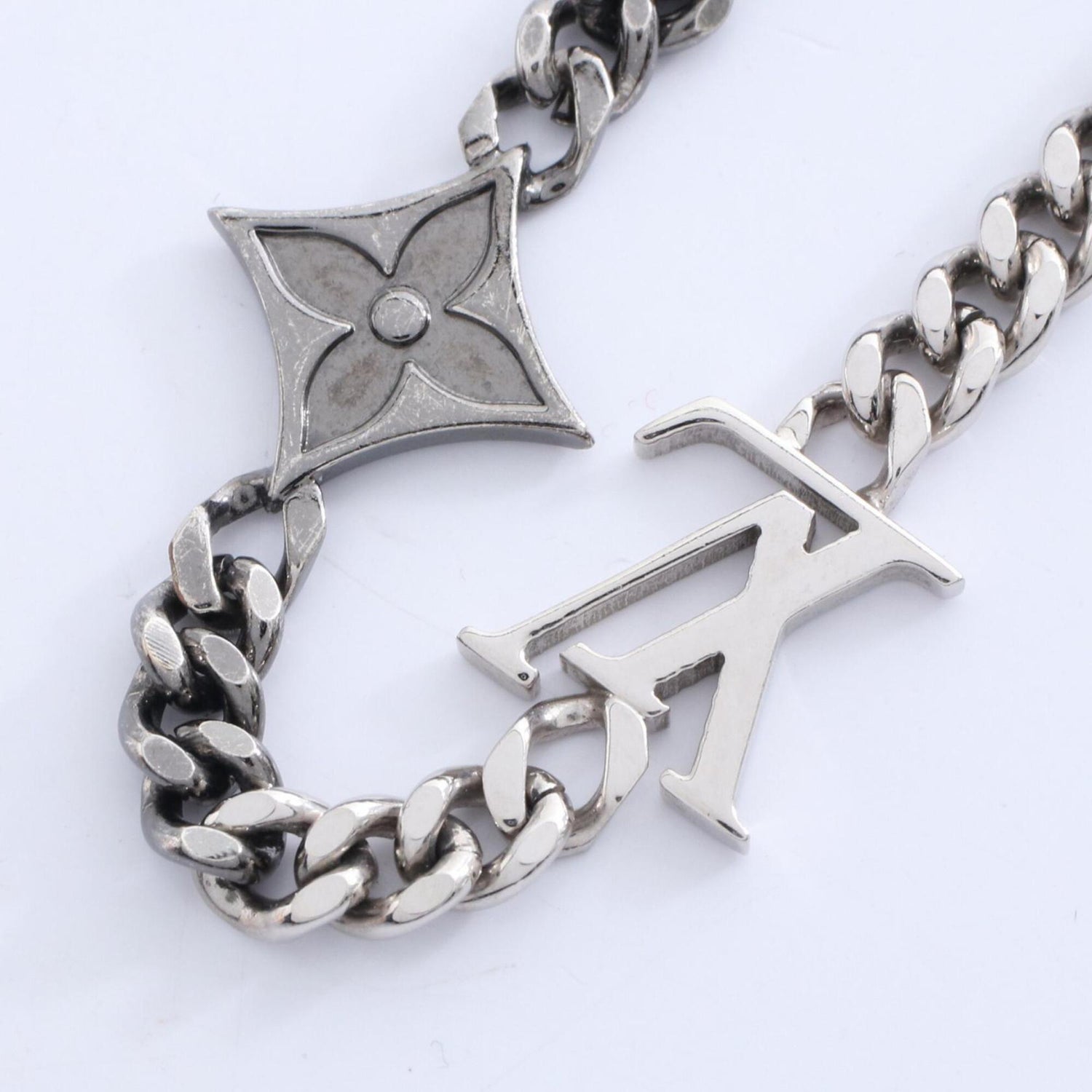 Louis Vuitton LV Instinct Bracelet, Stainless Steel, Men's, Silver Tone, M00508