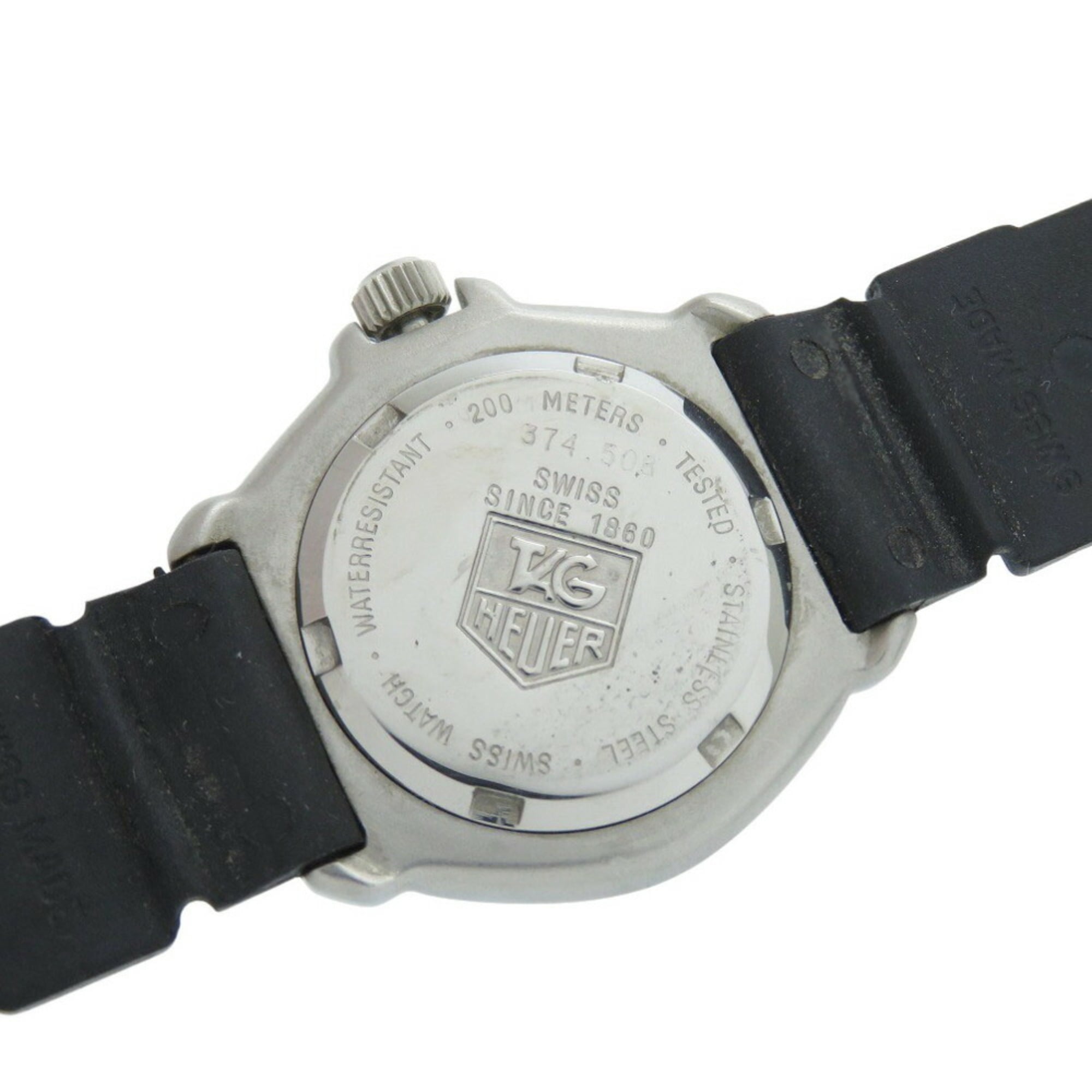 TAG Heuer Formula 1 374.508 Stainless Steel Rubber Black Dial Quartz Wristwatch 1910 — Good