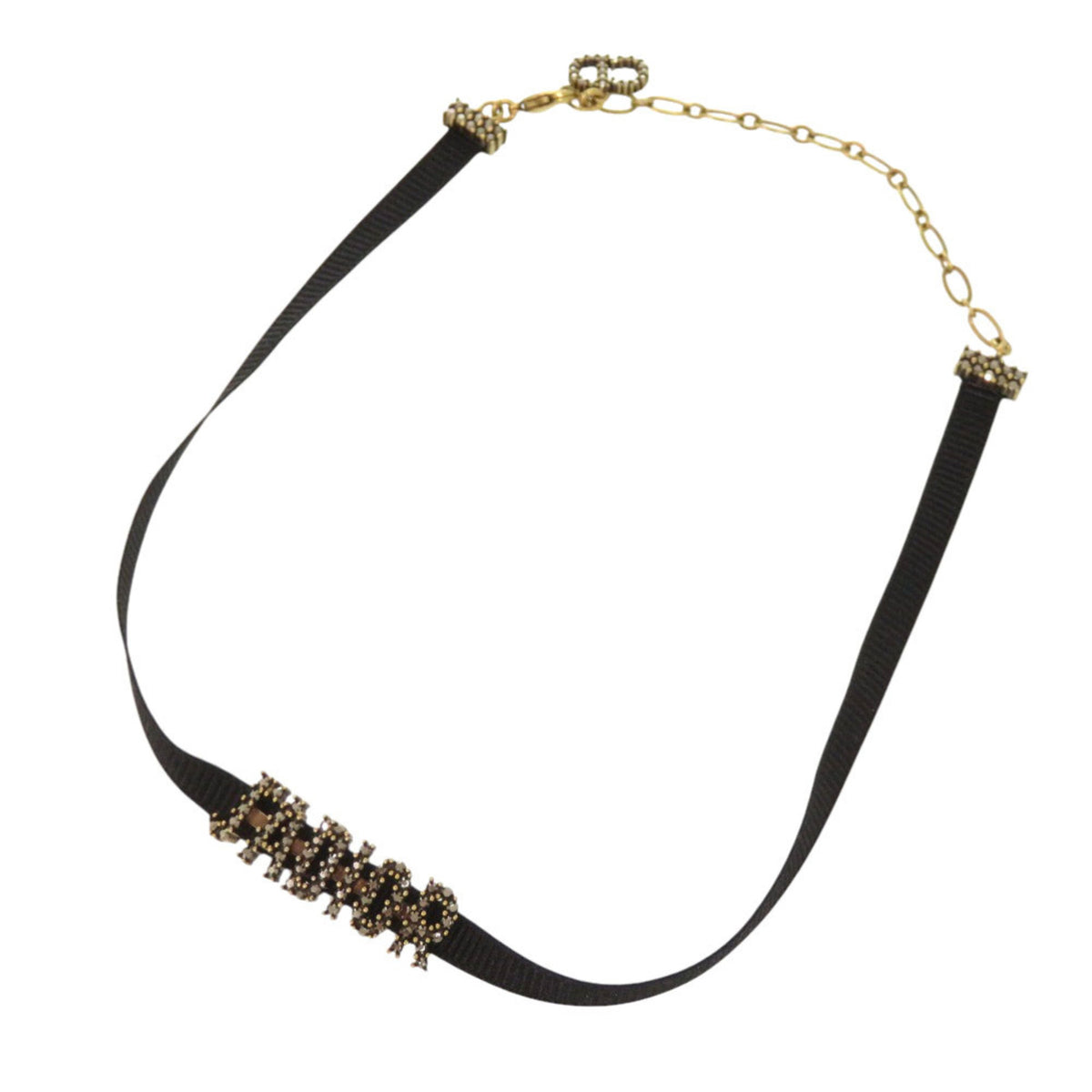 Christian Dior J'ADIOR Velour Stone Black Choker 0561 — Like New