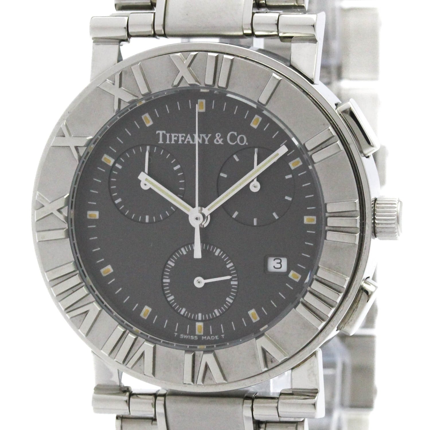 TIFFANY Atlas Chronograph Quartz Watch Z0002.32.10A11A00A Polished