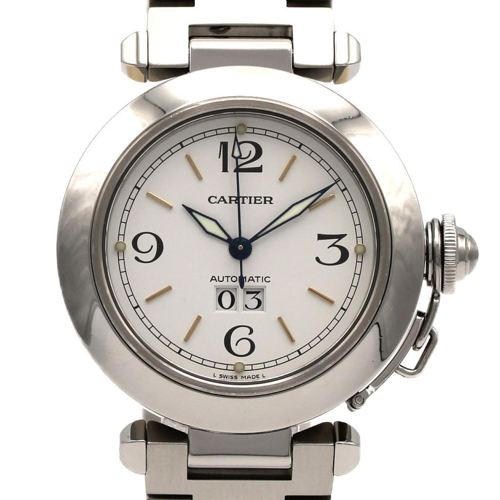 Cartier Pasha C Grande Date W31044M7 Stainless Steel Automatic Watch — Very Good