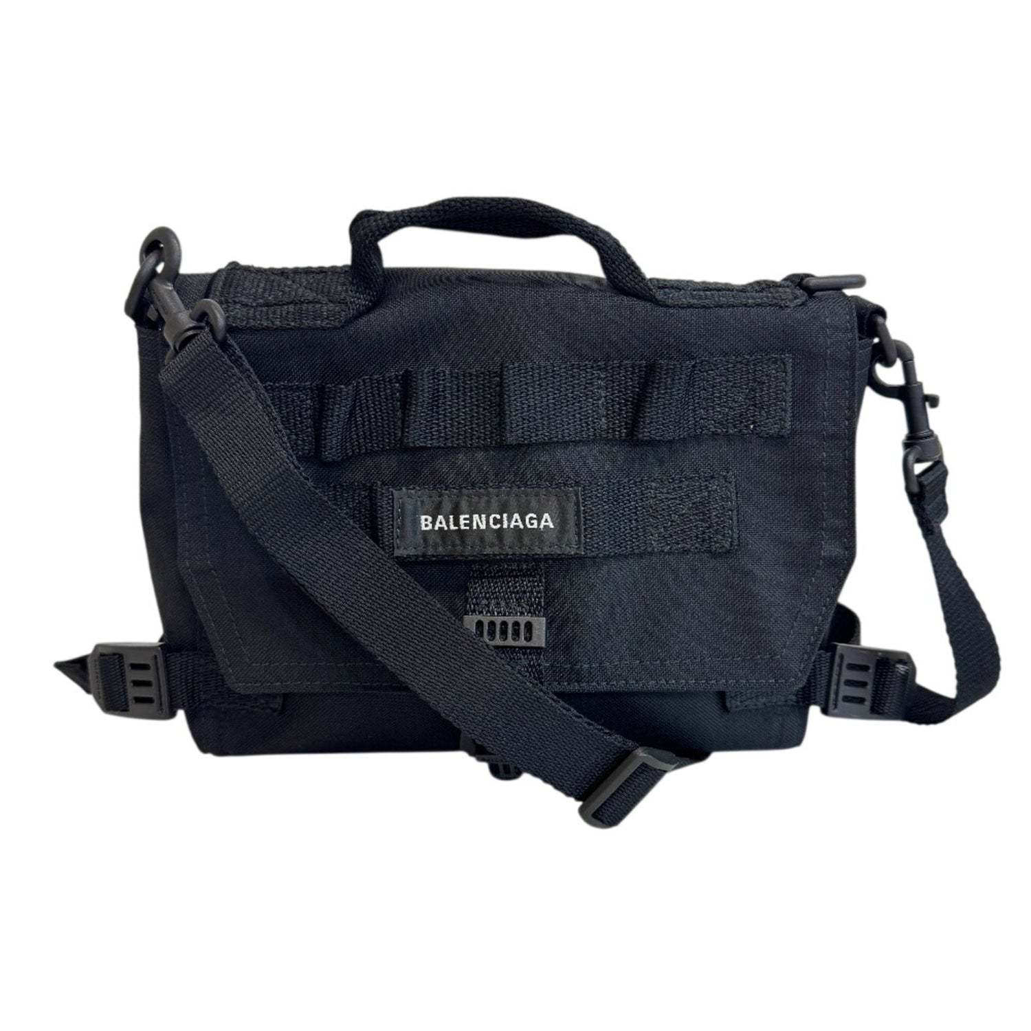 BALENCIAGA 656106 Army Small Messenger Bag Logo Shoulder Black
