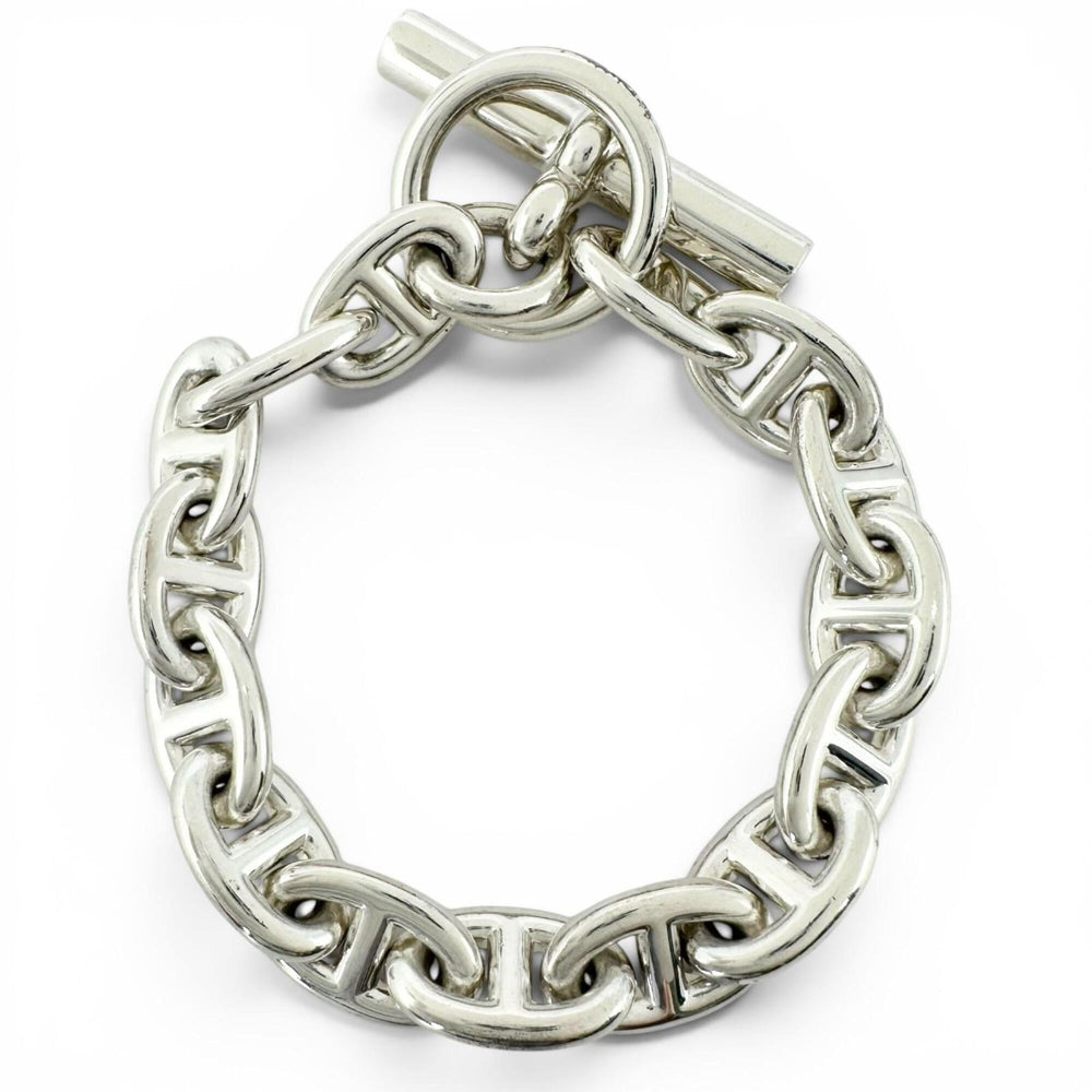 HERMES Chaine d'Ancre PM bracelet, AG925, 15 links, silver, made in France, 2025 model, weight 33.9g, women's — Like New