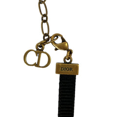 Christian Dior J'A DIOR Logo Choker Necklace, Gold Color, Women's — Like New