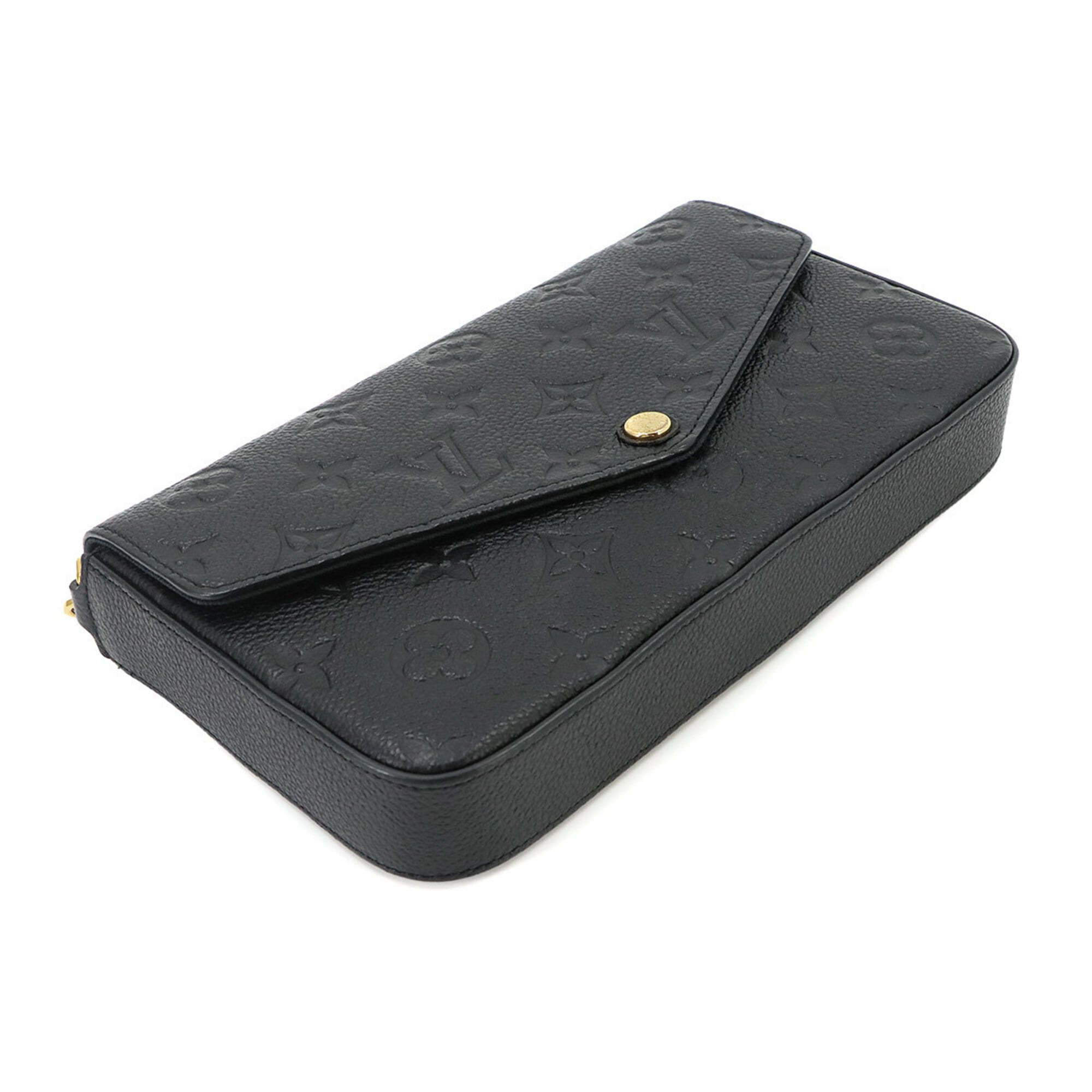 Louis Vuitton Monogram Empreinte Pochette Felicie Chain Wallet Leather Noir M82477 RFID — Like New