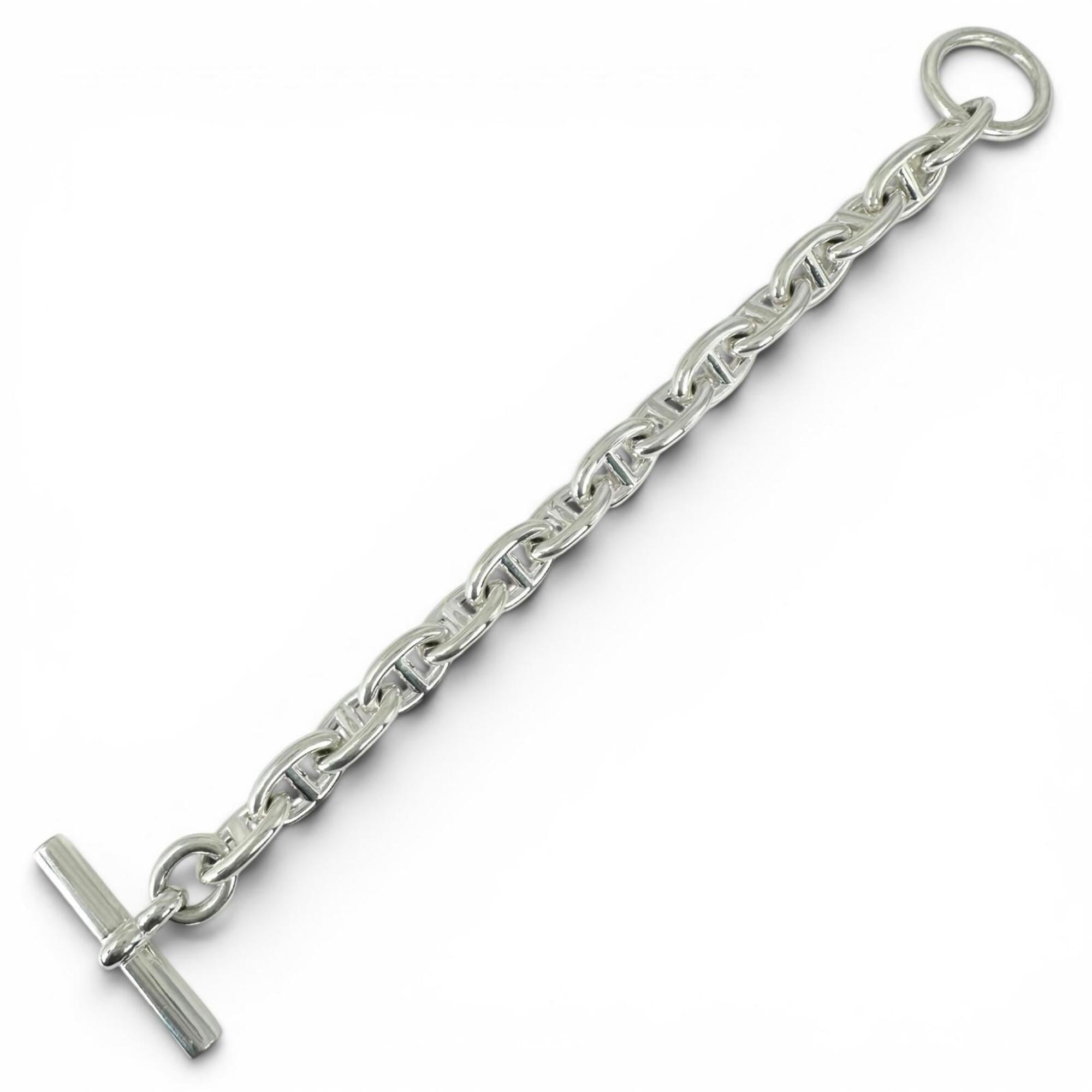 HERMES Chaine d'Ancre PM bracelet, AG925 15 links, silver, made in France, 2021 model, weight 34.15g, women's — Like New
