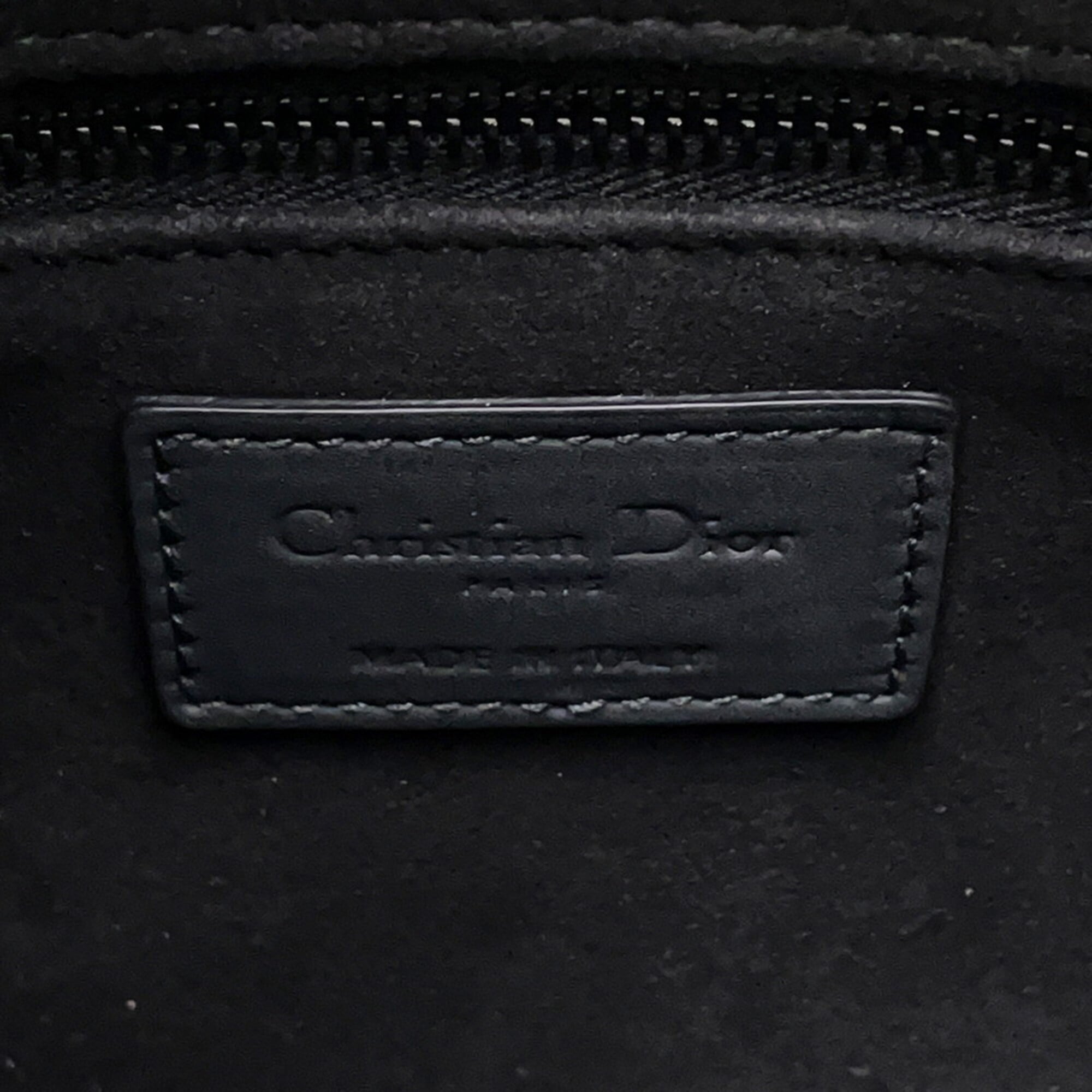 Christian Dior Lady Medium Ultra Matte Calfskin Handbag M0565SLOI_M989 2-way Shoulder Bag Black Women's — Like New
