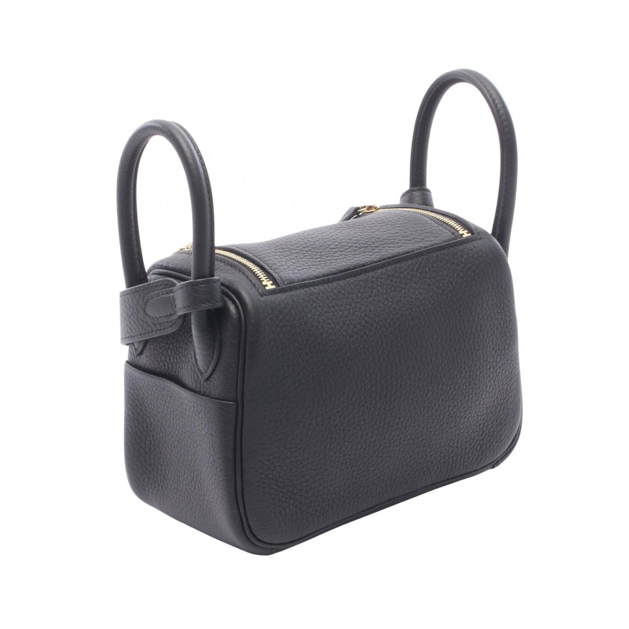 Hermes Lindy Mini Shoulder Bag/Handbag, Taurillon Clemence Leather, Women's, Black — New - Store Return