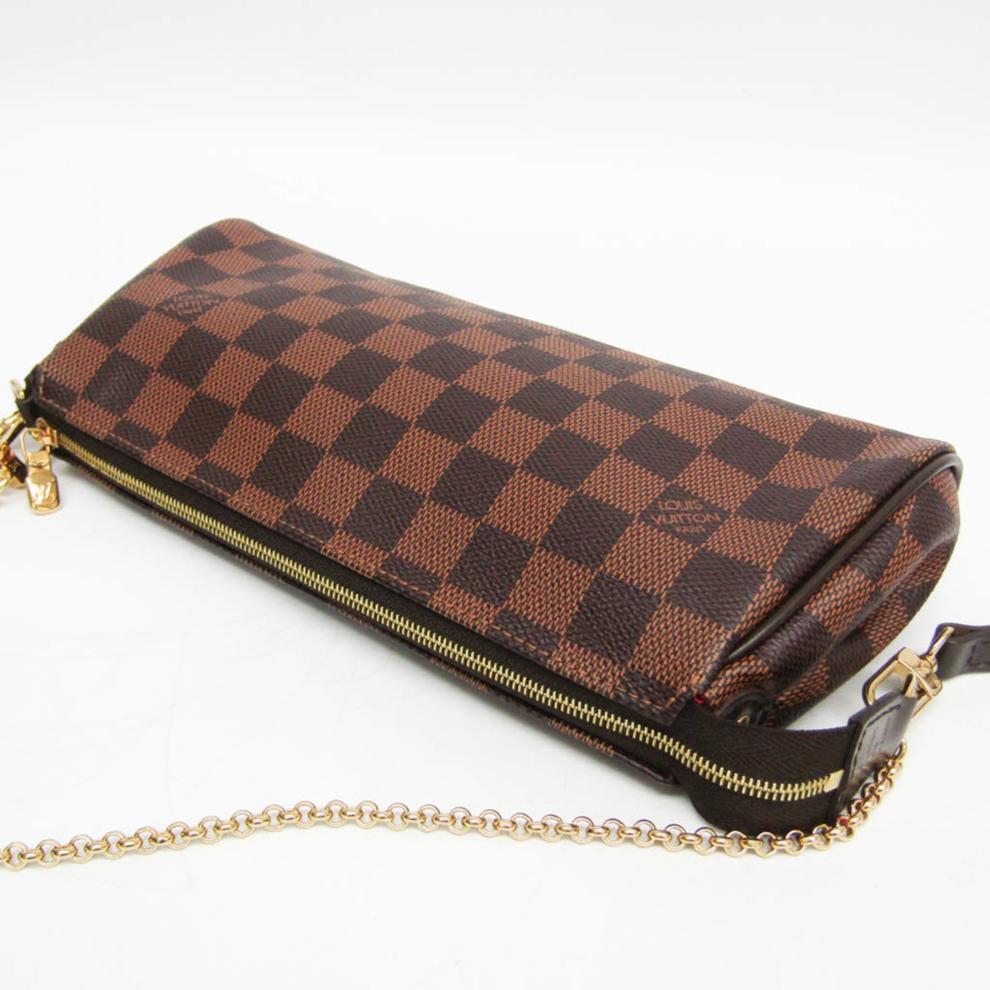 Louis Vuitton Damier Eva N55213 Women's Handbag,Shoulder Bag Brown,Ebene — Like New