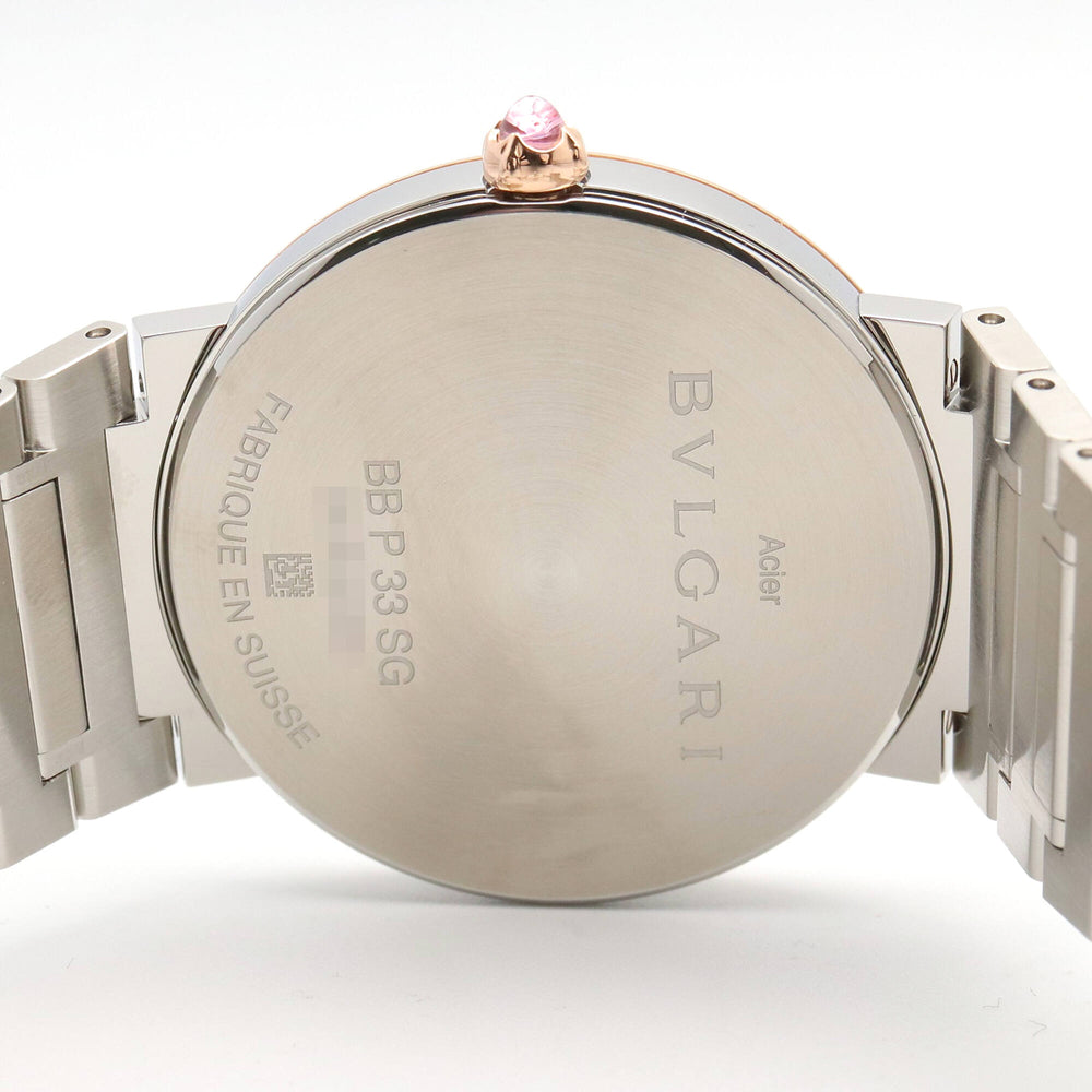 BVLGARI Bulgari 12-Diamond Watch, 18K Pink Gold (PG) Stainless Steel, Women's, Gray Tone, BBP33SG — Very Good