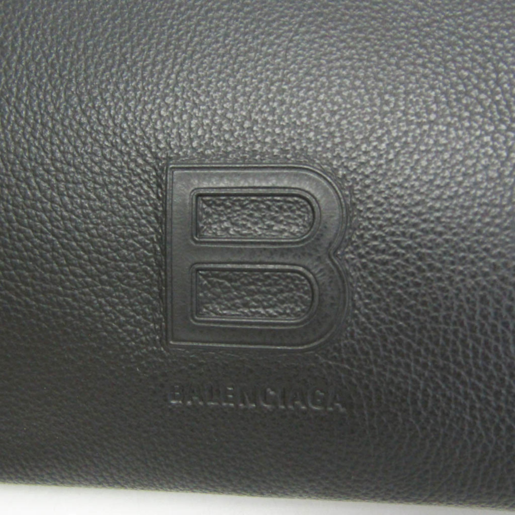 Balenciaga Hourglass 644723 Women,Men Leather Clutch Bag,Pouch Black — Like New