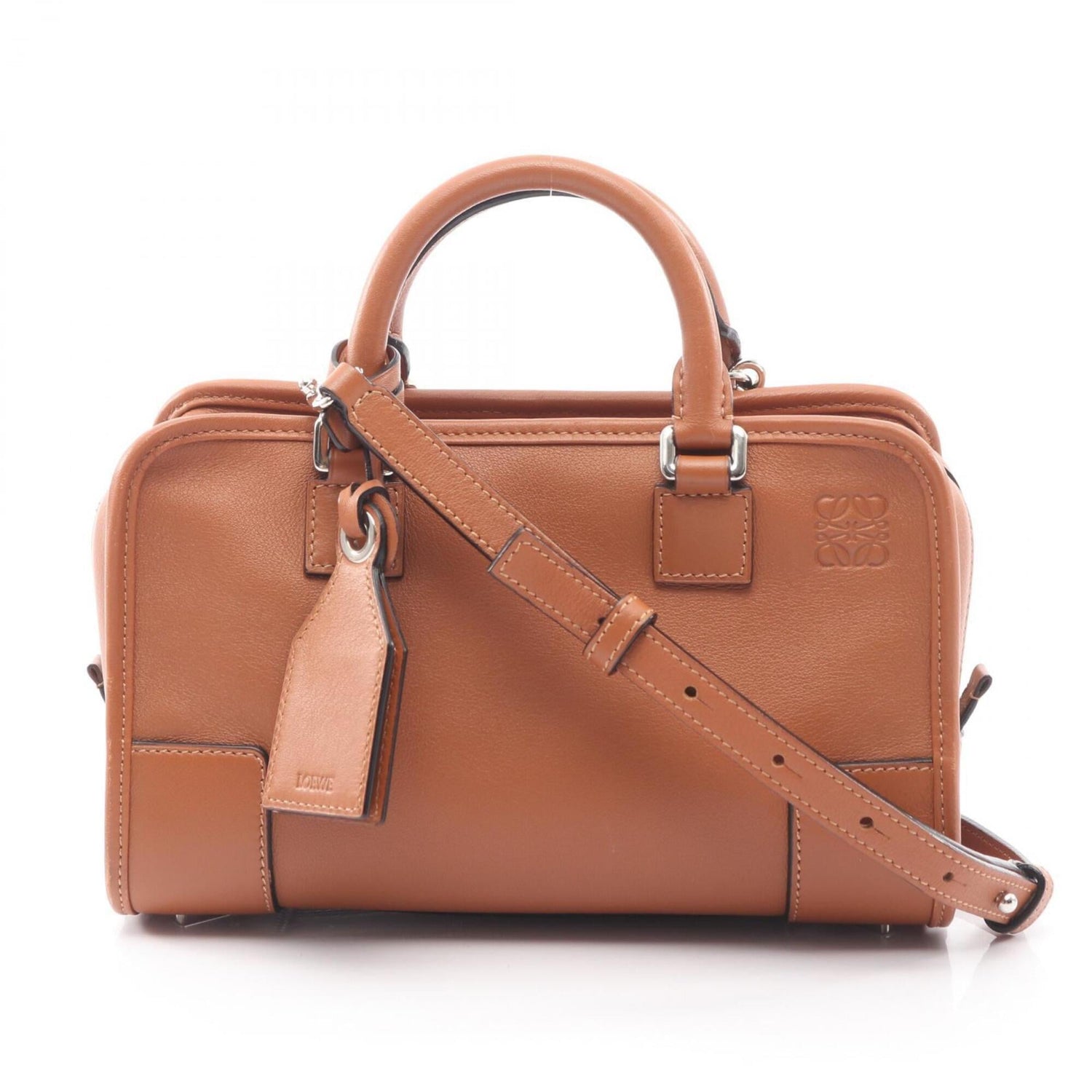 Loewe Amazona 23 2-Way Handbag, Leather, Women's, Brown