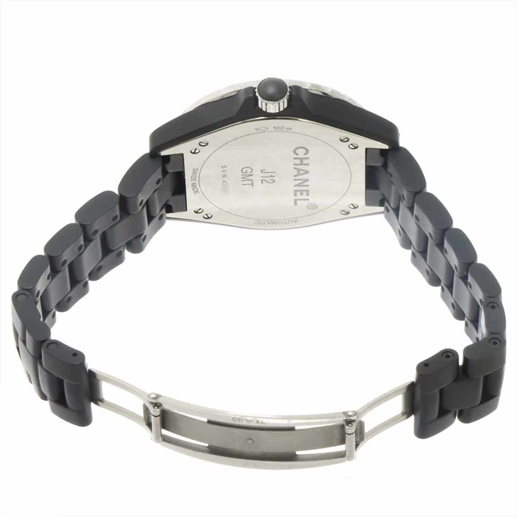 Chanel J12 GMT 41mm H3101 Men's Watch, Date, Matte Black Ceramic, Automatic Movement — Very Good