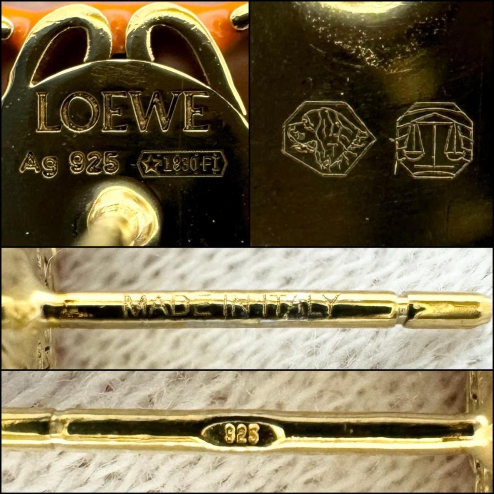 LOEWE Women's Anagram Stud Earrings in Silver 925 — Like New
