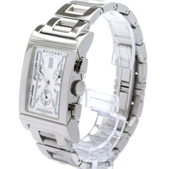 BVLGARI Rettangolo Stainless Steel Quartz Mens Watch RTC49S Polished — Very Good